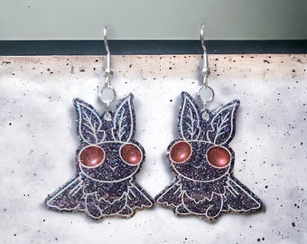 Cute Cryptid Earrings - Glitter