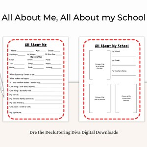 Childhood printable Interview, All About me interview, Kids Keepsake Journal, School Memory Book, School Memories, School Memory Questions