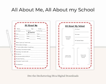Childhood printable Interview, All About me interview, Kids Keepsake Journal, School Memory Book, School Memories, School Memory Questions