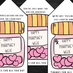 Pharmacy Week gift tag, Pharmacist Day,  Pharmacy Technician, Pharmacy Appreciation Week, pharmacy gift, Printable appreciation tag