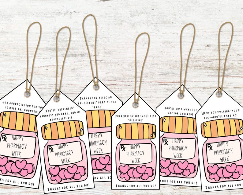 Pharmacy Week Gift Tag, Pharmacist Day, Pharmacy Technician, Pharmacy ...