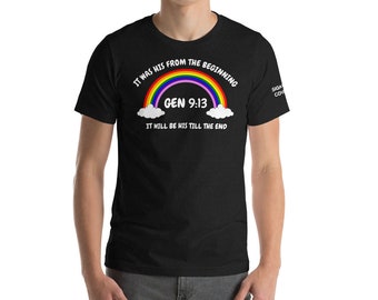 T-shirt chrétien, arc-en-ciel de Dieu Gen 9:13, T-shirt verset biblique