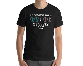 Christian T-Shirt, Genesis 1:27, Bible Verse T-Shirt