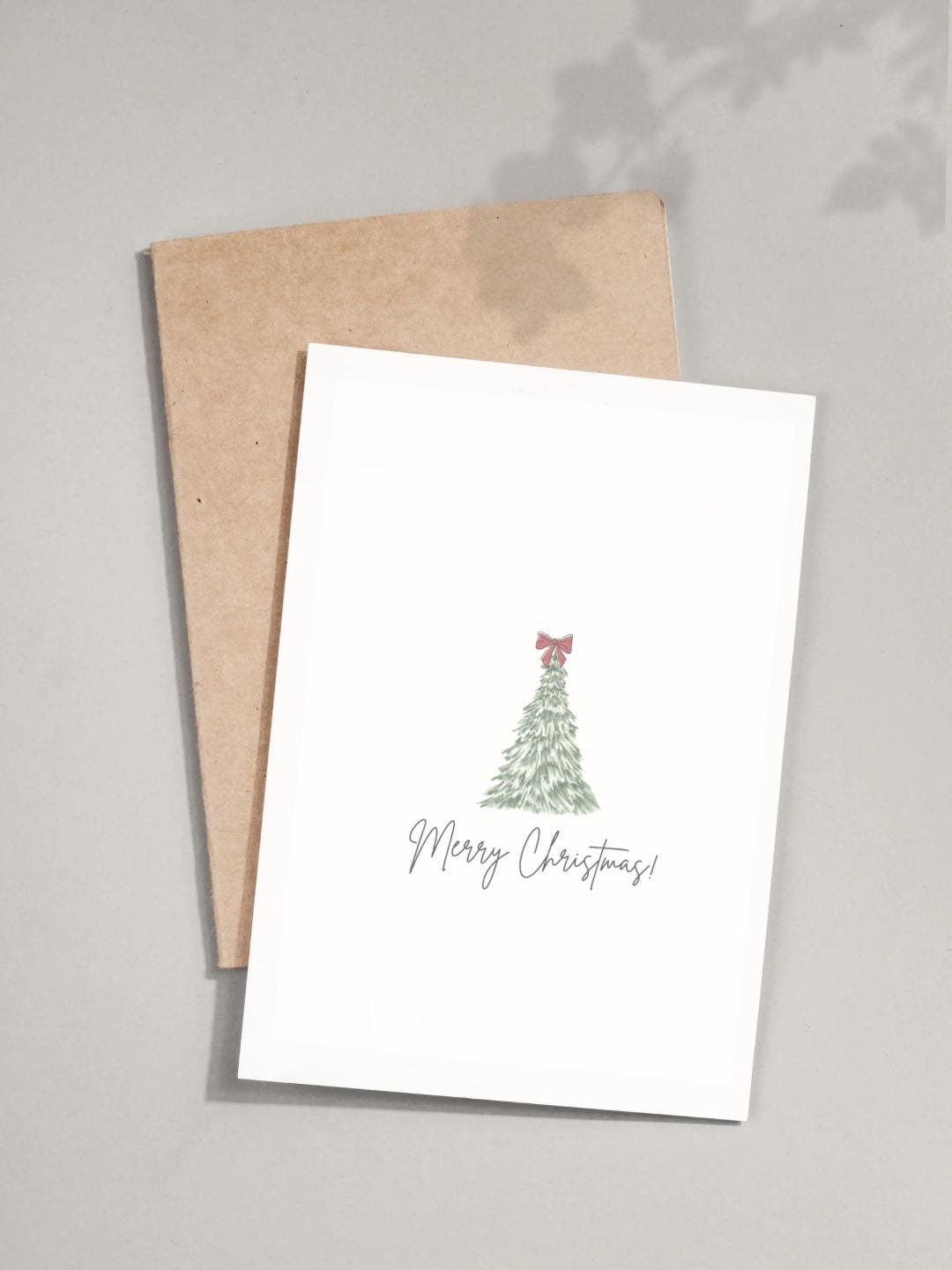 Printable Christmas Cards Bundle | 10 Foldable Minimalist Holiday Cards ...