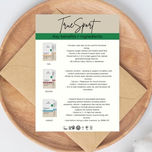 Arbonne TrueSport Sample Card downloaden - BRIT 2