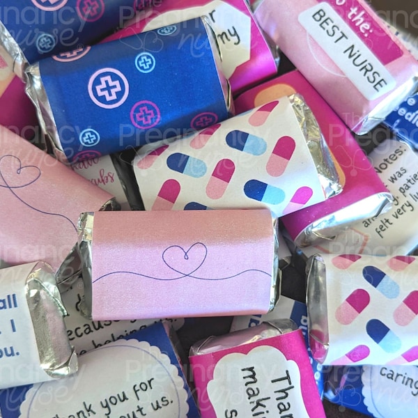 Mini Candy Bar Wrappers, Labor & Delivery or Nurse Thank You Gifts