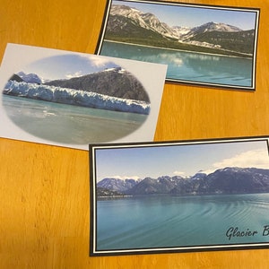 Gletscherbucht Postkarten Set | 4 x 6 Karton Postkarte | Nationalpark Papeterie