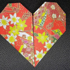 Origami Herz | Gemustertes Papier Herz
