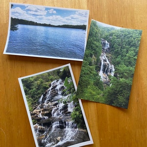 Seen & Wasserfälle Postkarten Set | 4 x 6 Karton Postkarte | Natur Fotopapier