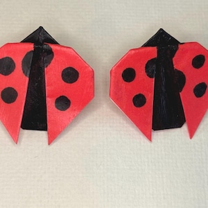 Orecchini coccinella origami
