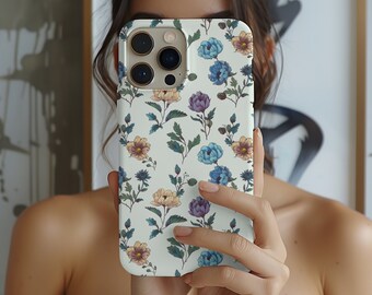 Elegante florale Handyhülle, Sommer Handyhülle, Preppy Coquette Handyhülle, Magsafe Handyhülle, Blumen iPhone Hülle - TSM021