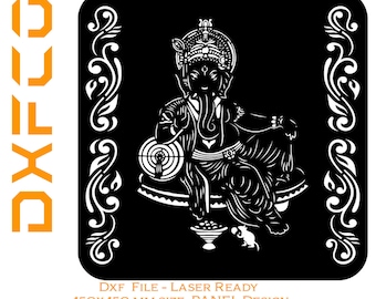 Ganesha / Ganesh Panel design screen - DXF file for Laser Cutting Waterjet cutting Ready to cut vector
