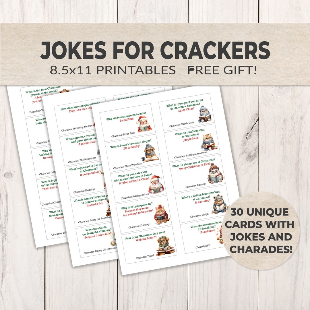 Book Lovers Christmas Cracker Mottos, Jokes for DIY Crackers, Instant