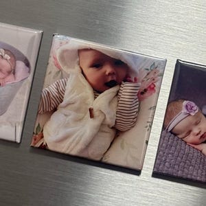 Personalized Custom 2x2” Square Photo Magnets, Fridge Magnets, Wedding Favors, Baby Shower Favor, Personalized Photo Magnet