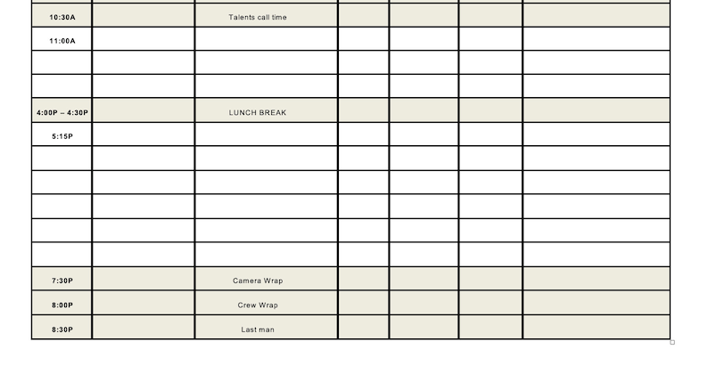 Filming Schedule Template Film Production Shooting Schedule Filming Filming Schedule Template Film Production Shooting Schedule Filming