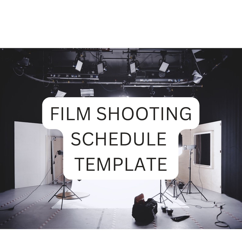 Filming Schedule Template, Film Production Shooting Schedule, Filming