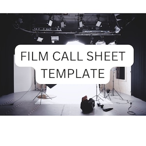 Professional Film Call Sheet Template, Film Call Sheet, Film Professional Call Sheet Template, Film, Tv, Video, Commercials, Video Project