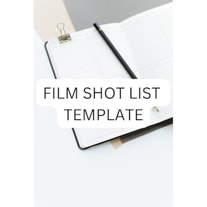 Szablon listy ujęć filmowych, lista ujęć produkcji filmowej, lista ujęć profesjonalnych dla projektów, film, telewizja, wideo, reklamy, zarządzanie projektami