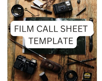Film Call Sheet Template: One-Page Production Document (Excel)