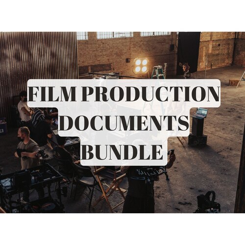 Film Production Document Bundle: Customizable Templates (Excel & Docx)