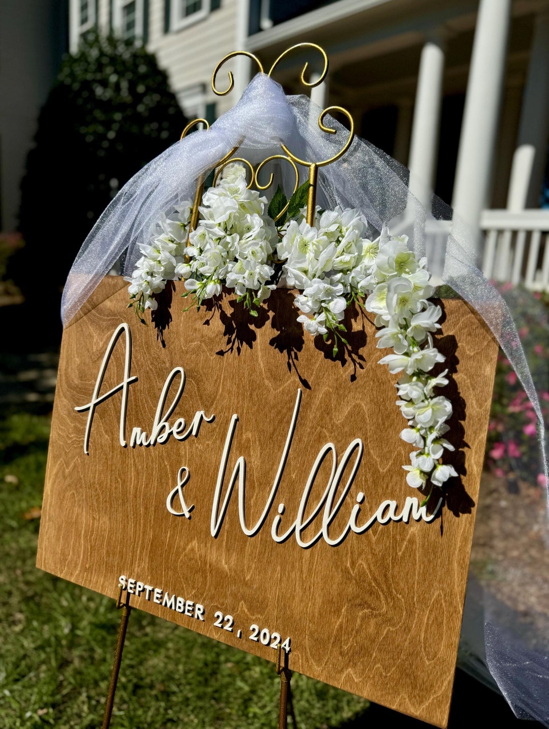 Wedding Welcome Sign, Ceremony Sign, Welcome Wedding Sign Custom 3D ...