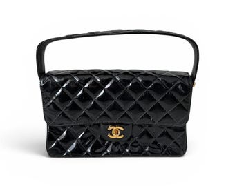 Chanel dubbelzijdige kleptas, klassieke vintage uitvoering