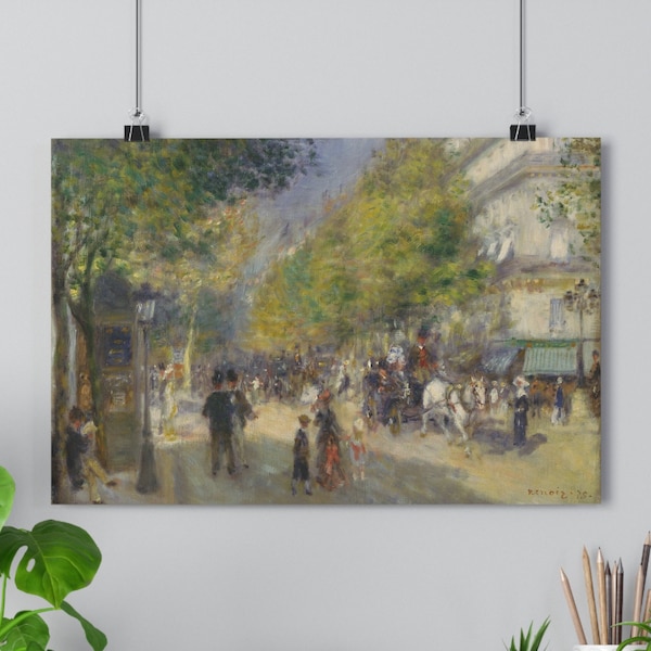 Les Grands Boulevards Pierre-Auguste Renoir Giclée Fine Art Print | art mural vintage | Art français | Impression de ville