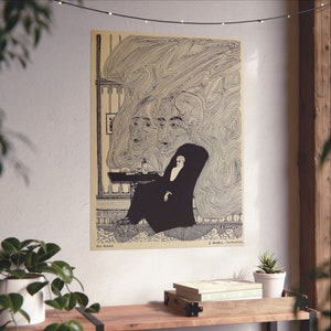 The Dream Giclée Fine Art Print | Vintage Wall Art | Gothic Art | Moody Drawing