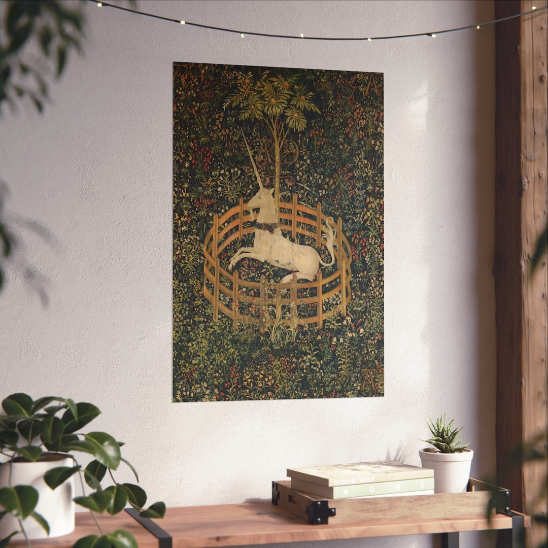 The Unicorn Rests in a Garden Giclée Fine Art Print | Vintage Wall Art ...