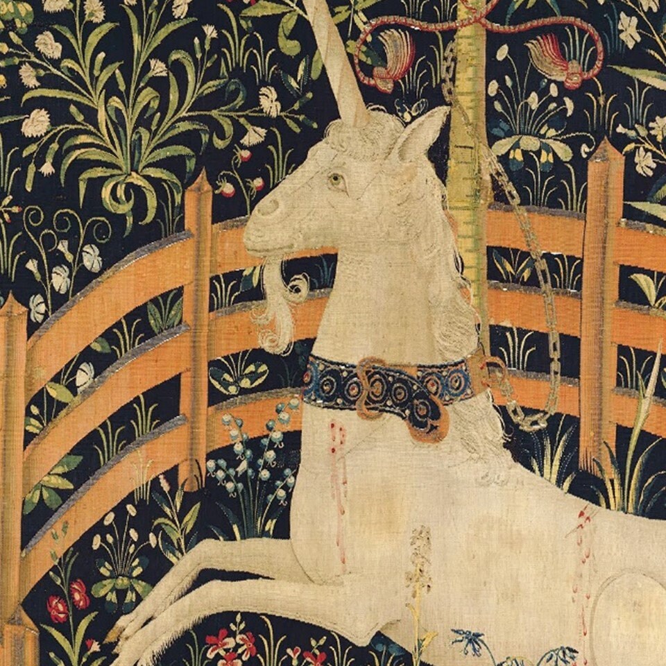 The Unicorn Rests in a Garden Giclée Fine Art Print | Vintage Wall Art ...