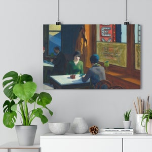 Chop Suey by Edward Hopper Giclée Fine Art Print | Vintage Wall Art | Cafe Painting | American Art