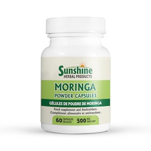 Moringa Capsules - 60 capsules - 500mg -  - Organic herb  - 100% Natural herb - Non-GMO - No fillers - SunshineHerbalProducts