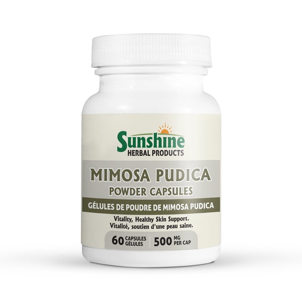 Mimosa Pudica capsules - 60 capsules - 500 mg - Biologisch kruid - 100% natuurlijk kruid - Niet-GMO - Geen vulstoffen - SunshineHerbalProducts