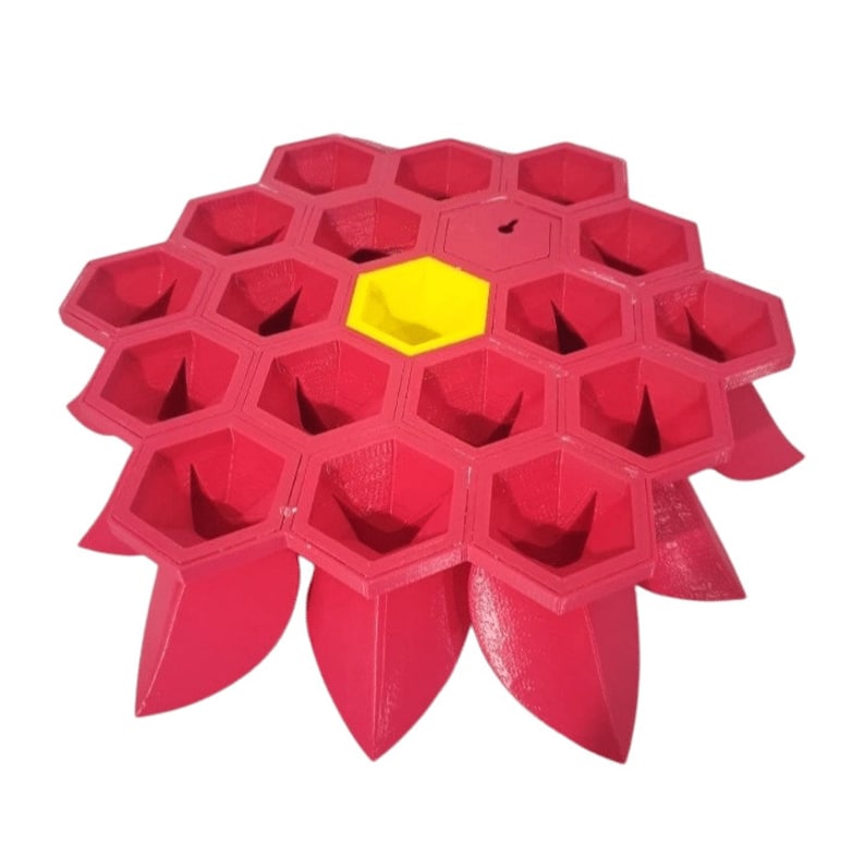 3D Wall Art Abstract Wall Art 3D Printed Lotus Flower Abstract Wall Sculpture Geometric Wall Art
