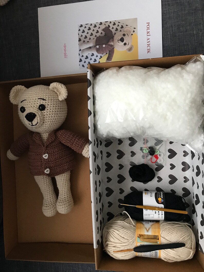 Polki Bear Crochet KIT for Beginer and Intermadiate Etsy