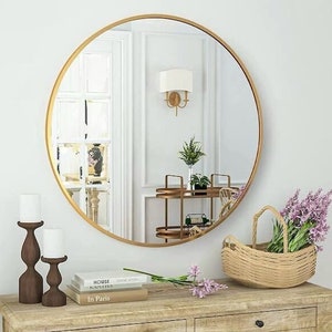 Custom Made Living Brass Circular Mirror