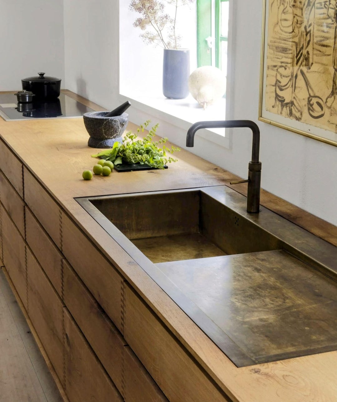 Custom Brass Kitchen Sink With Drain Board - Etsy Australia