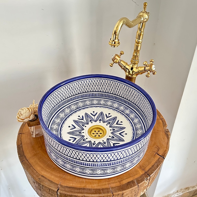 Blue Bathroom Sink - Etsy