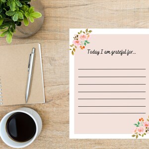 Gratitude Journal, Gratitude Journal Printable, Gratitude Instant Printable, Daily Gratitude Printable, Gratitude Journal Instant Printable