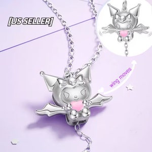 Kuromi Necklace S925 Sterling Silver Necklace Women Necklace Sanrio Gift