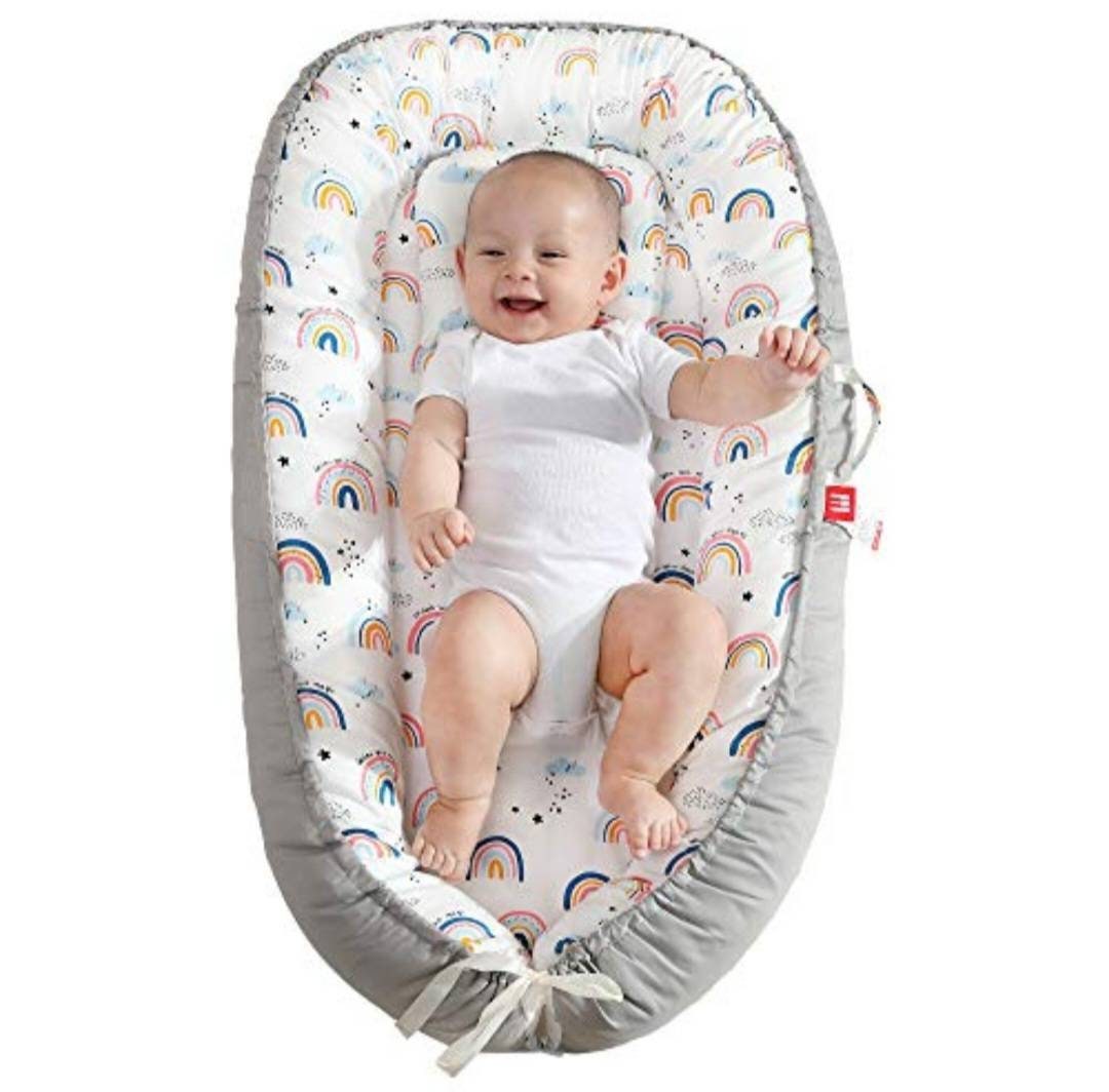 Baby Nest,Baby Lounger Protable Cotton Baby Gift Newborn Lounger for Co-Sleeping 