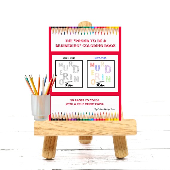 Murderino Coloring Pages True Crime Lover Crime Book Etsy