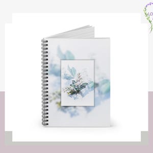 Cahier à spirale floral élégant - Parfait pour la tenue d'un journal, la prise de notes, un cadeau pour les étudiants, une décoration florale, un agenda quotidien