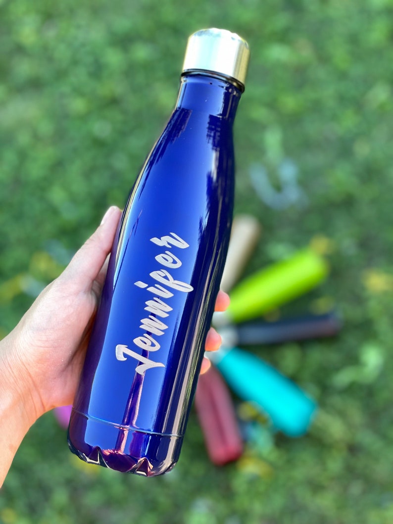 Custom Water Bottle Personalized Gift for Women Men Dad Him Etsy