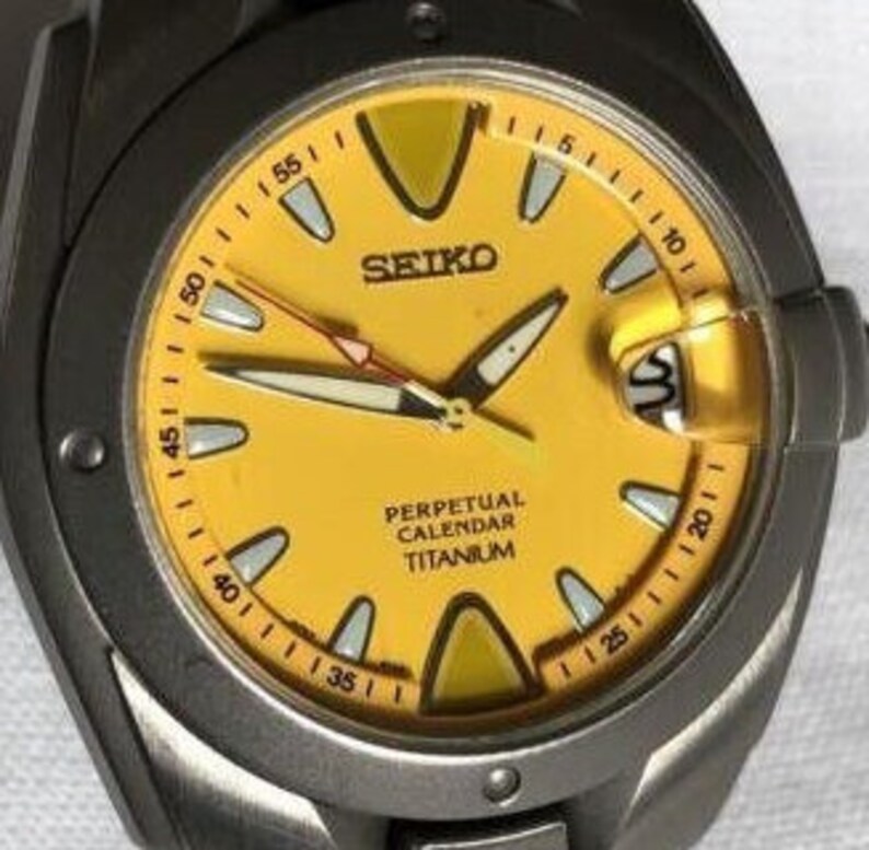 JDM Titanium Seiko High Accuracy Quartz Perpetual Calendar Etsy