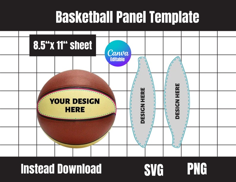 Customizable Basketball Panel Template Svg Blank Basketball Panel