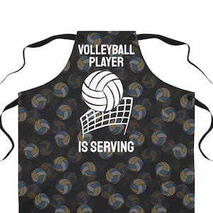 Personalized Volleyball Apron - Gift for Volleyball Player or Coach. Adjustable unisex model.