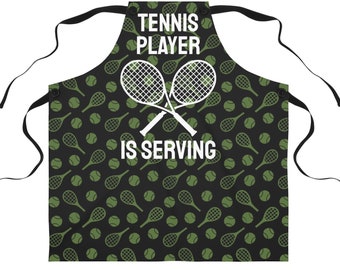 Personalized Tennis Apron - Gift for Tennis Player or Coach. Adjustable unisex model.