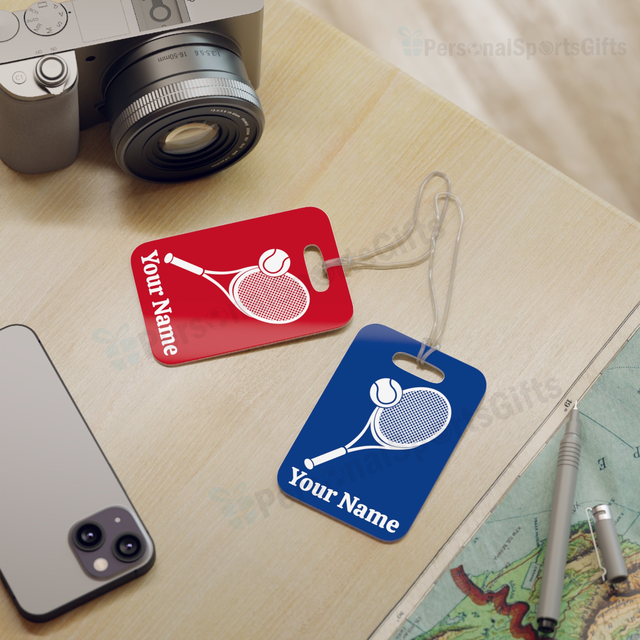 Personalized Tennis Bag Tag. Tennis Travel Luggage Tag. Name Etsy