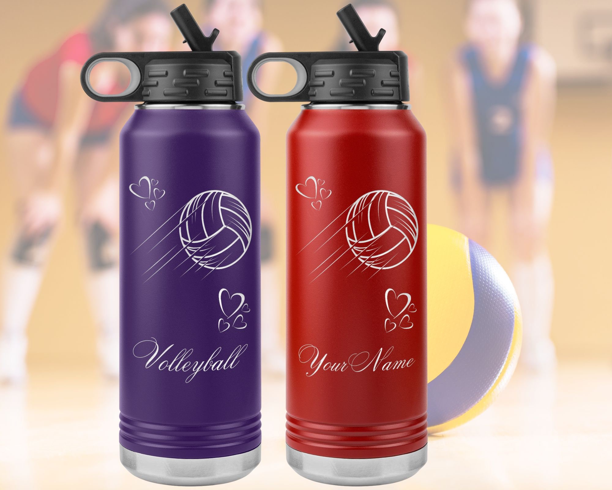 Volleyball Trainer Trinkflasche – 900 Ml Edelstahl, Isoliert & Personalisiert